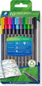Staedtler Triplus fineliner eco, doosje van 10 stuks, assorti