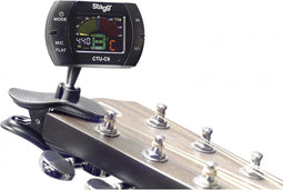 Stagg CTU-C9 - Clip-On tuner met mic modes