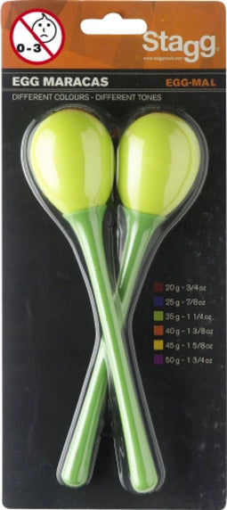 Stagg Maracas EGG-MA L/GR Groen