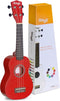 Stagg US-RED - Sopraan Ukelele - lindehouten top - met draagtas - Rood