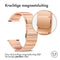 Stalen magnetisch bandje - Universeel 22 mm aansluiting - Rosé Goud