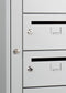 Stalen Postkast Grijs Frame Blauwe Deuren