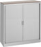 Stalen roldeurkast 135x120x43cm bladkleur Kersen framekleur Wit (RAL9010)