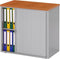 Stalen roldeurkast 72,5x80x43cm bladkleur Robson Eiken framekleur Licht grijs (Ral 7035)