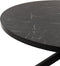 Stalux Eettafel - Tafel Daan - Luxe Design - Duurzaam Materiaal - Stijlvol Uiterlijk - Zwart Marmer - 120 cm