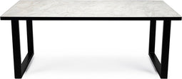 Stalux Eettafel - Tafel Joop - Luxe Design - Duurzaam Materiaal - Gemakkelijk te Reinigen - Wit Marmer - 180 cm