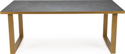 Stalux Eettafel - Tafel Joop - Luxe Design - Duurzaam Materiaal - Stijlvol Uiterlijk - Zwart Marmer - 180 cm