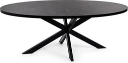Stalux Eettafel - Tafel Mees - Tafel Mees - Luxe Design - Duurzaam Materiaal - Stijlvol Uiterlijk - Zwart Marmer - 240 cm