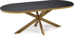 Stalux Eettafel - Tafel Noud - Duurzaam ontwerp - Hoogwaardige kwaliteit - Modern design - Zwart Eikenhout - 210 cm