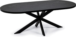 Stalux Eettafel - Tafel Noud - Luxe Design - Duurzaam Materiaal - Stijlvol Marmer - Zwart - 180 cm