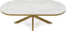 Stalux Eettafel - Tafel Noud - Luxe Design - Duurzaam Materiaal - Stijlvol Uiterlijk - Wit Marmer - 180 cm