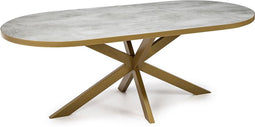 Stalux Eettafel - Tafel Noud - Robuust Design - Duurzaam Materiaal - Onderhoudsvriendelijk - Beton - 180 cm