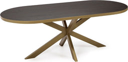 Stalux Eettafel - Tafel Noud - Robuust Design - Duurzaam Materiaal - Gemakkelijk te Monteren - Bruin - 180 cm