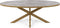 Stalux Ovale eettafel 'Mees' 210 x 100cm, kleur goud / beton