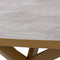 Stalux Ovale eettafel 'Mees' 210 x 100cm, kleur goud / beton