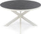 Stalux Ronde eettafel 'Daan' 120cm, kleur wit / zwart marmer