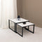 Stalux Salontafelset - Set Lisa - Luxe Design - Duurzaam Materiaal - Eenvoudige Montage - Wit Marmer - 65 cm