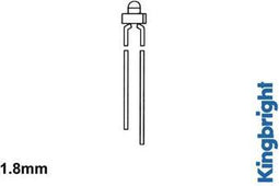 STANDAARD LED 1.8mm GEEL DIFFUUS (L-2060YD)
