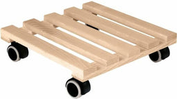 Standaard voor bloempot met wielen EDA Hout 29 x 29 x 8 cm