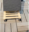 Standaard voor bloempot met wielen EDA Hout 29 x 29 x 8 cm