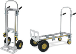 Stanley 2-in-1 Steekwagen en Platformwagen SWXTI-MT515 - Draagcapaciteit 200 tot 250KG - Transportwagen - 118 x 52 x 103 CM - Metaal - Zilver/Geel/Zwart