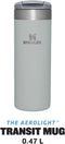 Stanley Aerolight Transit Mug 0,47L | Fog Metallic | Lekvrij | Vacuüm geïsoleerde thee & koffie reismok | Roestvrijstalen thermosbeker houdt 6 uur warm | BPA-Vrij | Vaatwasserbestendig