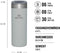 Stanley Aerolight Transit Mug 0,47L | Fog Metallic | Lekvrij | Vacuüm geïsoleerde thee & koffie reismok | Roestvrijstalen thermosbeker houdt 6 uur warm | BPA-Vrij | Vaatwasserbestendig