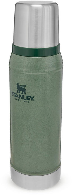Stanley Classic Legendary Bottle 0,75L | Hammertone Green | Thermosfles houdt 20 uur warm of koud | Vaatwasserbestendig | Roestvrijstalen Thermoskan | Lekvrij | BPA-Vrij