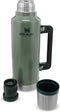 Stanley Classic Legendary Bottle 1,9L | Hammertone Green | Thermosfles houdt 45 uur warm, 2 dagen koud | Vaatwasserbestendig | Roestvrijstalen Thermoskan | Lekvrij