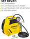 Stanley Compressor 8Bar - Luchtcompressor Olievrij met Luchtgereedschap - Compressoren Set Incl. Luchtslang 3M, Luchtpistool met Drukmeter en 3 Mondstukken - Geel