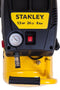 Stanley Compressor DN200/8/24 - Luchtcompressor 8 Bar - 24L - 180L/Min - Met Handvat en Wielen - Olievrij - Geel