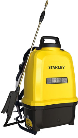 Stanley Druksproeier 16 L rug, rugsproeier tuin, drukspuit, elektrisch, heroplaadbare batterij lithium, telescopische lans, regelbare sproeikop, autonomie 2 h, max. 5 bar, 0.60 l/minuut, geel/zwart
