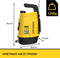 Stanley Druksproeier 5 L, drukspuit, sproeier tuin, elektrisch, heroplaadbare batterij lithium, telescopische lans, regelbare sproeikop, autonomie 2.5 h, max. 2 bar, 0.33 L/minuut, geel/zwart