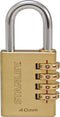 Stanley Hangslot- Cijferslot 4 Cijfers - 40 MM - Massief Messing