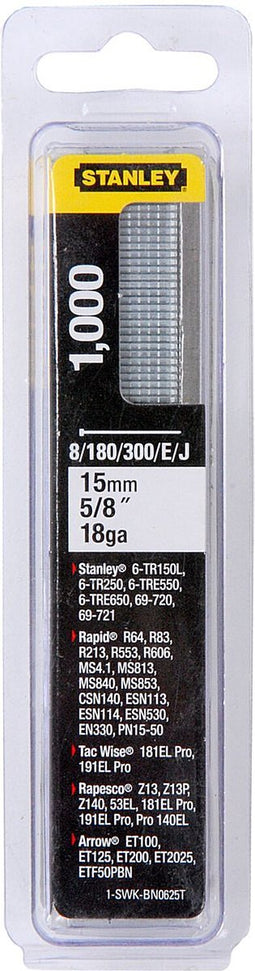 Stanley Nagels 15mm Type J - 1000 Stuks 1-SWK-BN0625T