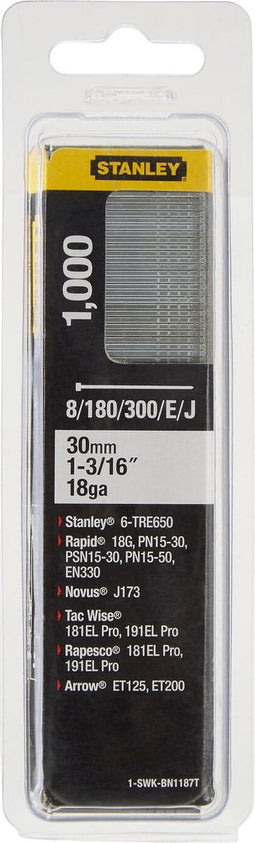 Stanley - Nagels - 30mm - Type J - 1000 Stuks