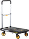 Stanley Opvouwbare Platformwagen PC517 - Max. 120KG - Aluminium - 68 x 41 x 92 CM - Anti-Slip Platform - Zwart/Geel