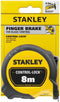 Stanley - Rolbandmaat Controle 8m - 25mm - meetlint - Meet- en Aftekengereedschap - 1 Stuk(s)
