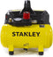 Stanley Silent Compressor DST 100/8/6 - Luchtcompressor 8Bar - Luchtpomp met Tankcapaciteit 6L - Zuigcompressor Olievrij 105L/Min - Met Handvat en Anti-Slip Voeten - Geschikt voor Luchtgereedschap