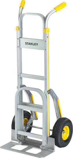 Stanley Steekwagen HT514 - Max. 200KG - Opvouwbaar plateau - Aluminium - 51 x 80 x 123 CM - Zilver/Geel