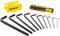 STANLEY Stiftsleutelset 9Dlg Hex Grip