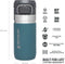 Stanley The Quick Flip Water Bottle 0,47L - Thermosfles - Lagoon