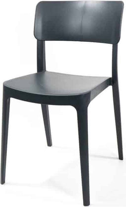 Stapelbare kantinestoel 0100 Antraciet