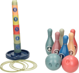 Stapeltoren, Ringwerpen en Bowling 3in1
