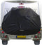 STAR fietsdragerhoes van DS COVERS – Outdoor – Waterdicht – met gevarenbordhouder – 300D Oxford – Incl. Opbergzak – geschikt voor 2/3 fietsen – beschermt de fiets(en) achterop de caravan en camper