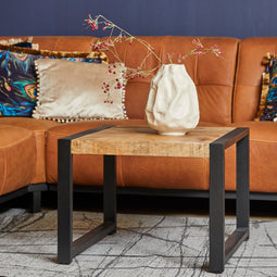 StarFurn - Bijzettafel - Boaz - Salontafel - Tafel - Naturel - Mangohout - Duurzaam - 60cm