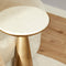 StarFurn Bijzettafel Essy Large Wit Marmer 45cm