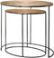StarFurn Bijzettafel Set van 2 Leaves Aluminium Goud
