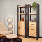 StarFurn - Boekenkast - Boekenrek - Opbergkast - Opbergrek - Kast - Boaz Naturel Mangohout 1 Deur