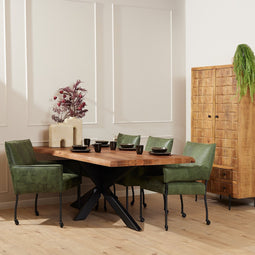 StarFurn Boomstamtafel Boston Mangohout Naturel 220cm